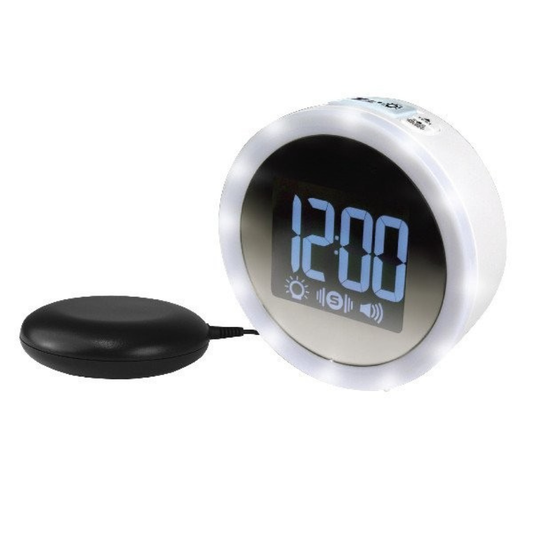 Réveil Vibrant Helvora PowerWake – Alarme 95 dB, Vibreur & Flash LED