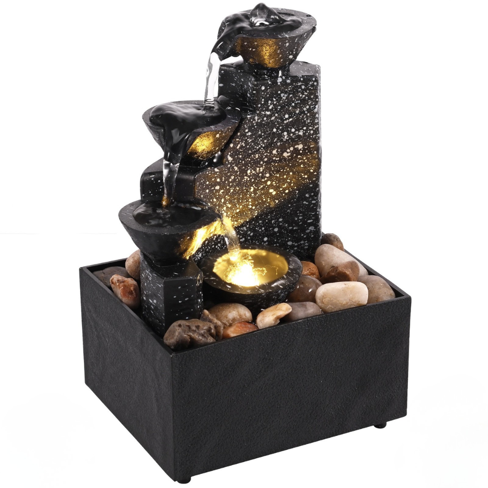 Fontaine de Table Helvora ZenFlow – Cascade Décorative & Eau en Mouvement
