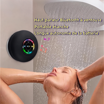 Enceinte Bluetooth Helvora AquaBeat – IPX4, Ventouse & Lumière LED