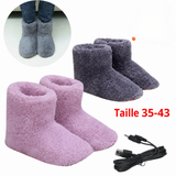 Chaussures Chauffantes Helvora WarmStep – Chaussons Électriques en Peluche