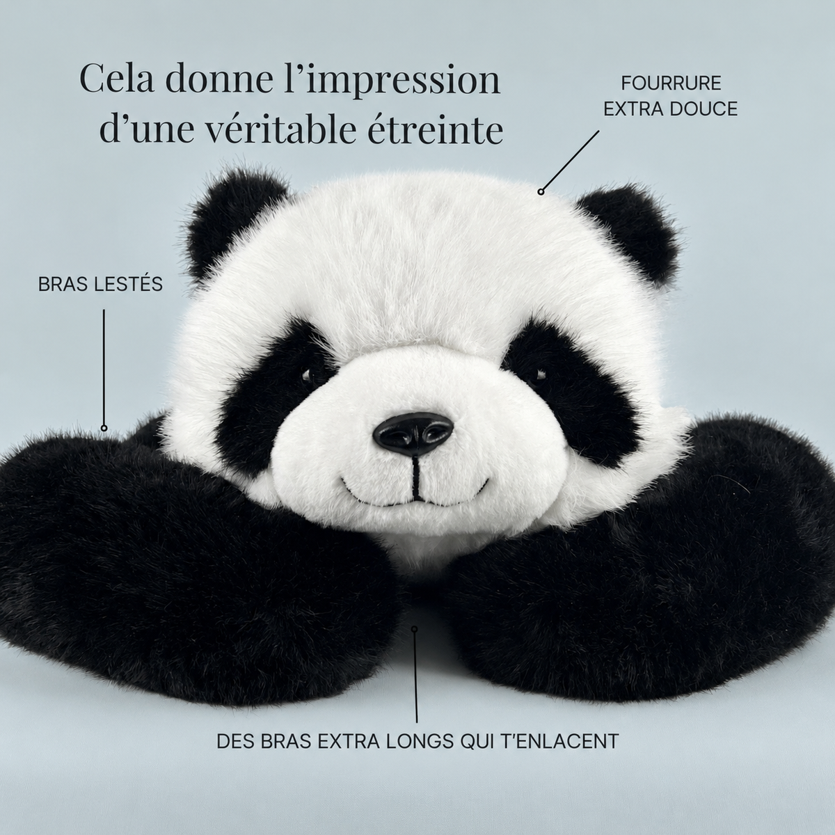 Plüschtier mit langen Armen, 45 cm, weiches Kunstfell, Faultier, Panda, Koala, Bär oder Drache
