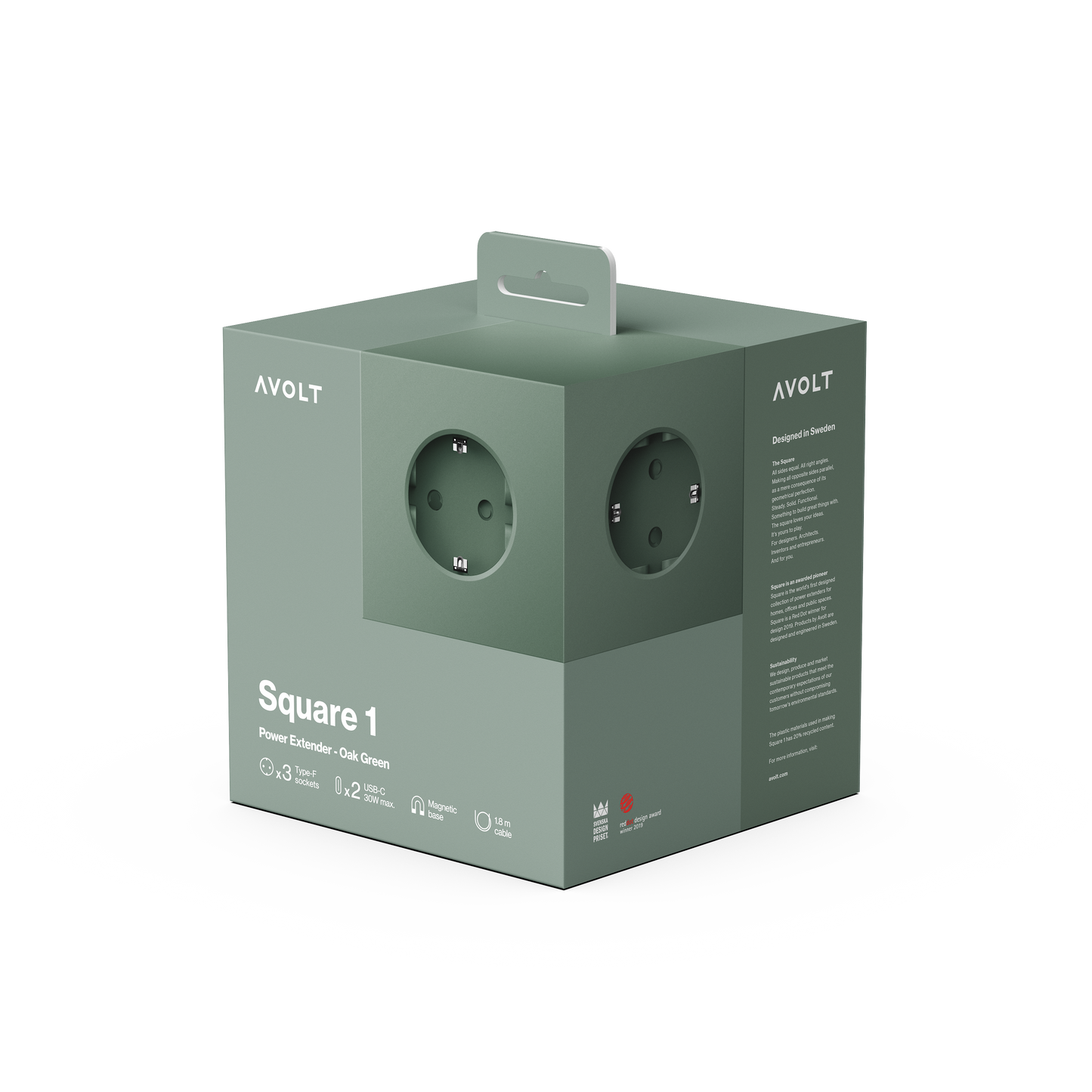 Square 1 - Oak Green USB-C