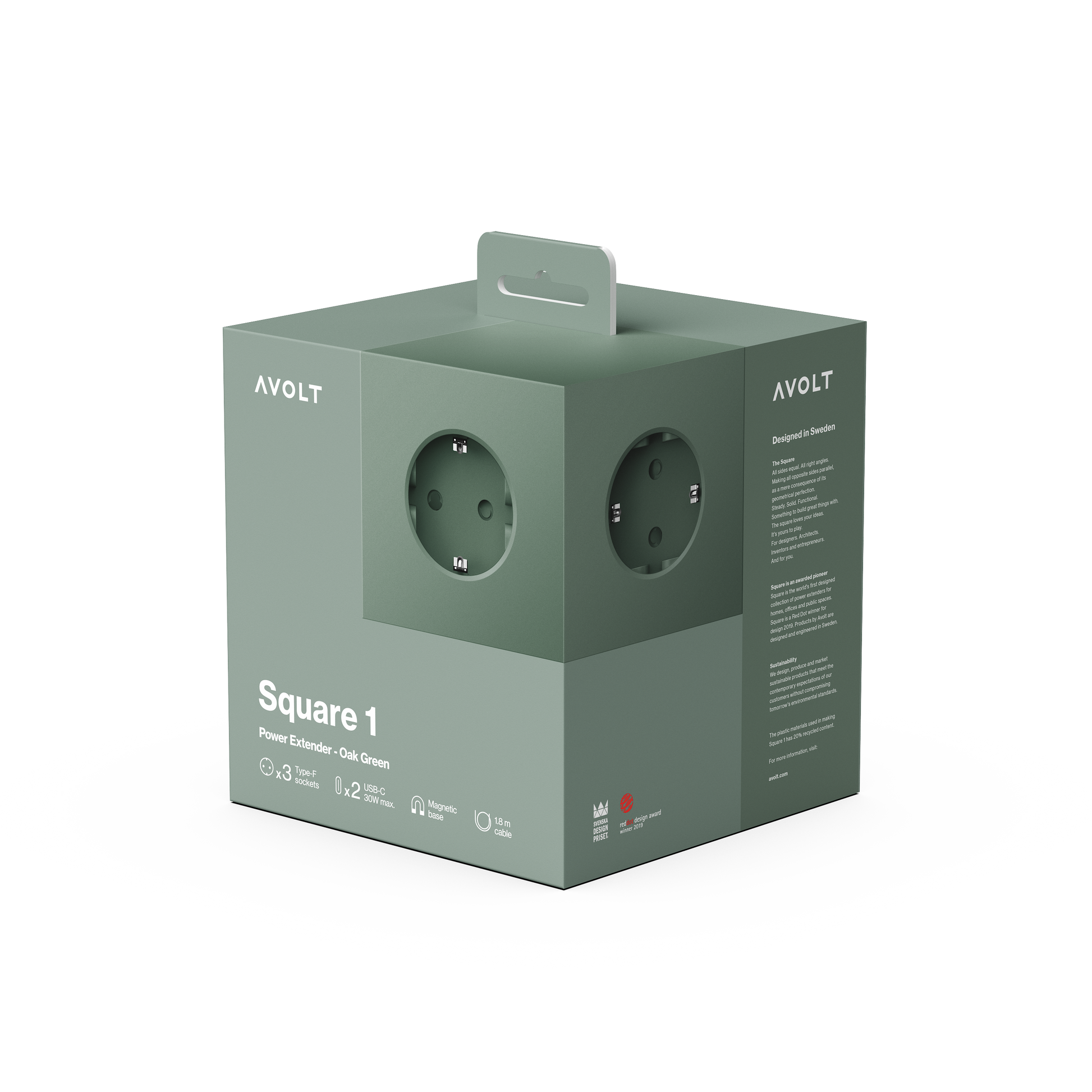 Square 1 - Oak Green USB-C