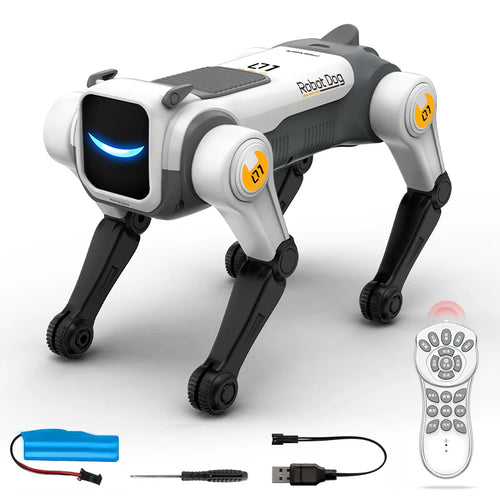 Chien robot RC intelligent à commande vocale, programmable, chantant, dansant, acrobaties électroniques, robot chien bionique intelligent