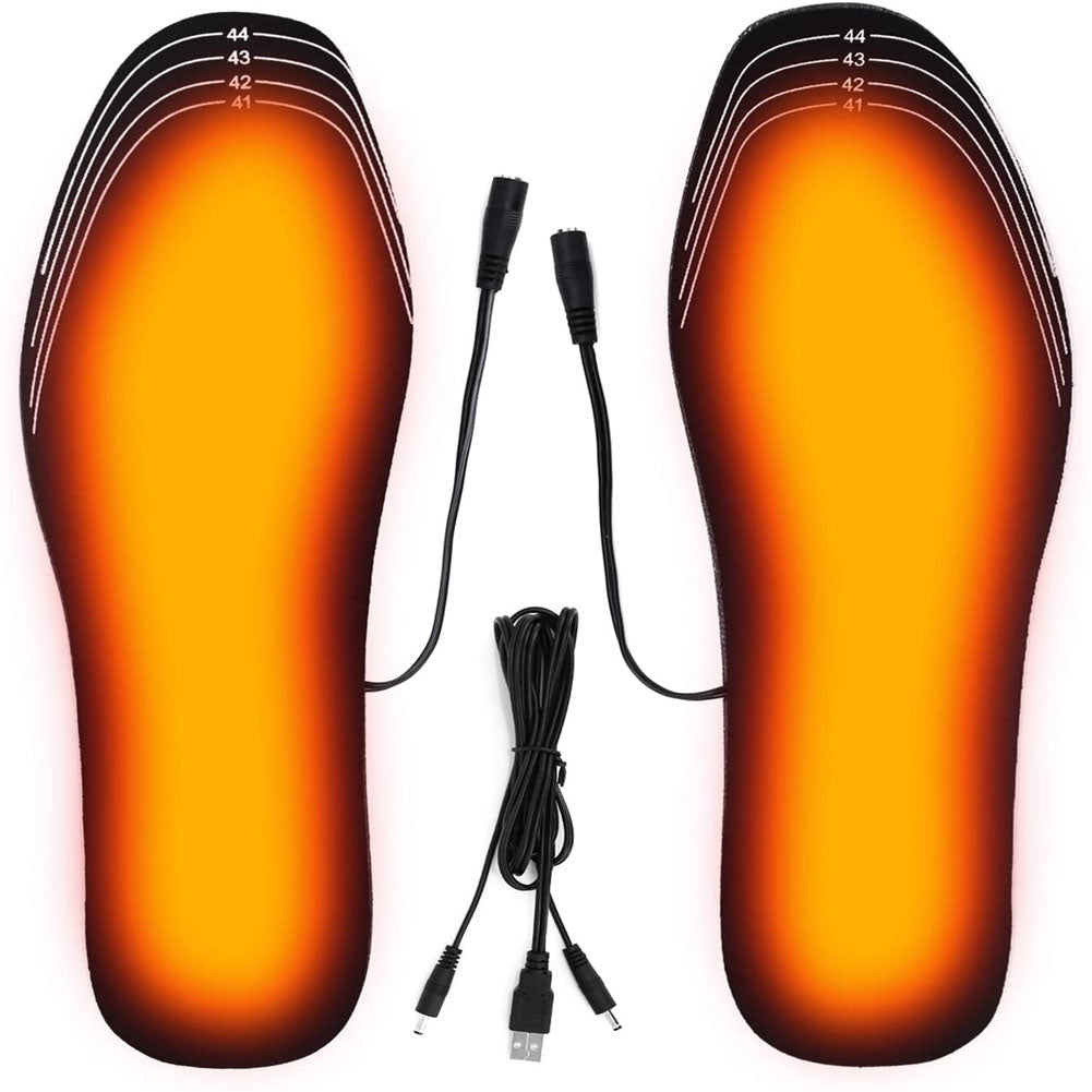 Semelles chauffantes rechargeables USB taille 35-46 bricolage chaussures chauffantes électriques personnalisables pour le ski en plein air chauffe-pieds d'hiver