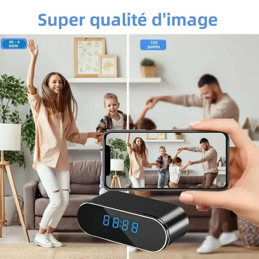 Caméra Horloge WiFi Mini Avec Vision Nocturne