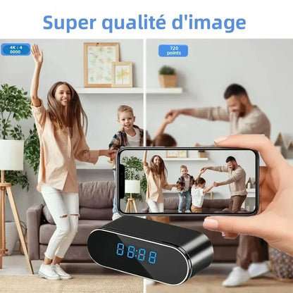 Caméra Horloge WiFi Mini Avec Vision Nocturne