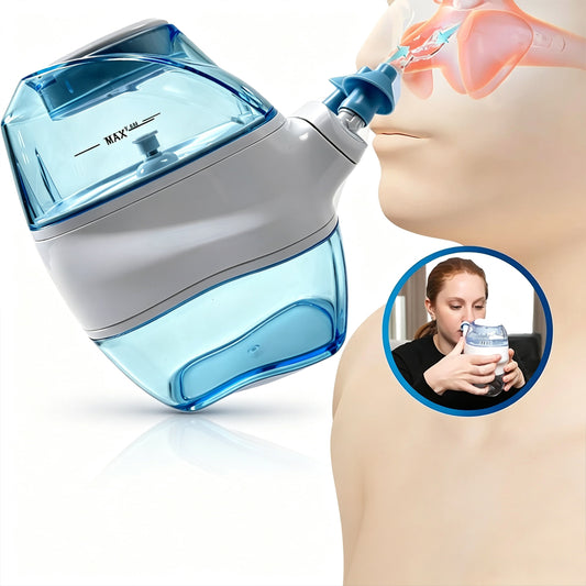 Irrigateur Nasal Électrique Helvora NasoFlow 360 – Rinçage Nasal & Diffusion 360°