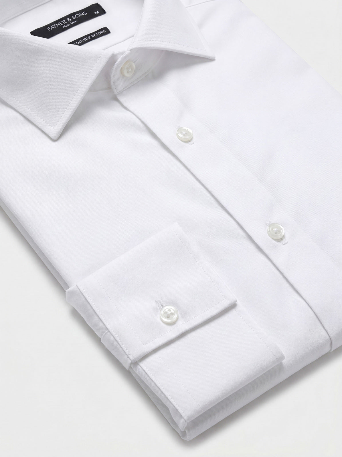 Chemise habillée non-iron Regular en twill de coton uni blanc