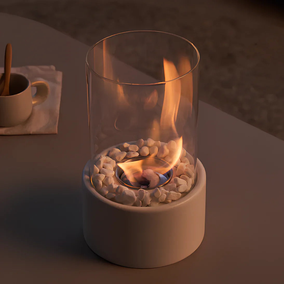 Ignora | Cheminée de Table au Bioéthanol – Élégance Moderne et Flamme Sans Fumée