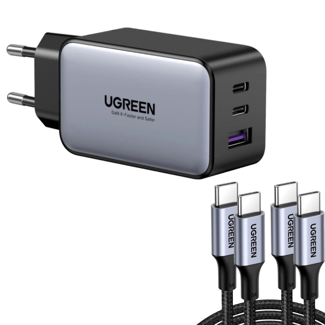 UGREEN Nexode Chargeur de Voyage 65 W 3 ports