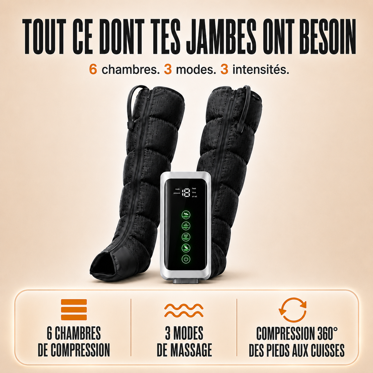 Bottes de Récupération Musculaire Professionnelle - Compression 360°